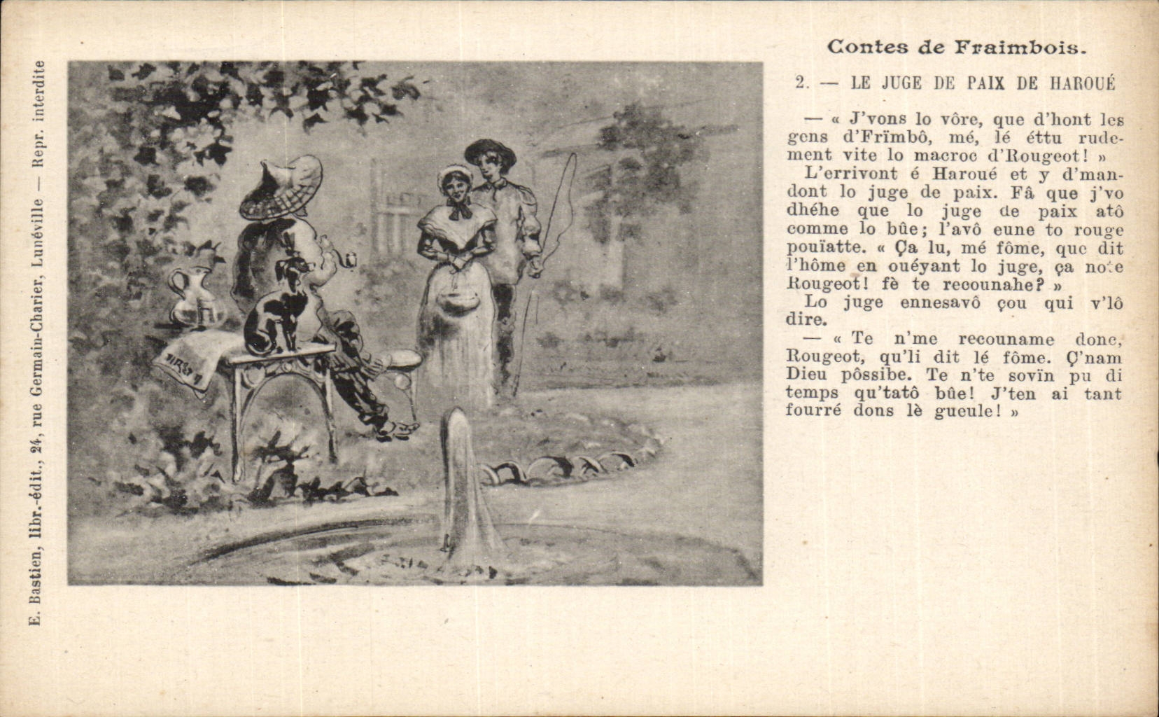 CPA Fantaisie Contes de Fraimbois Le juge de paix de Haroue