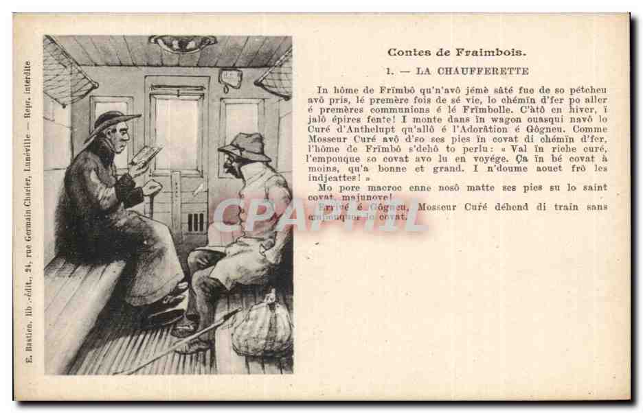 CPA Fantaisie Contes de Fraimbois La chaufferette