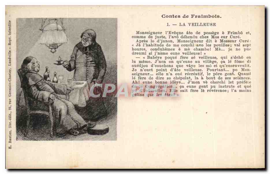 CPA Fantaisie Contes de Fraimbois La veilleuse