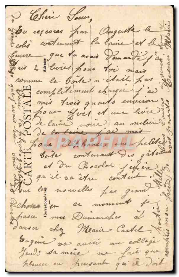 Deux hommes de 1 m 80 à côté du Géant Hugo — Hugo offre 1000 francs à son rival — Verso