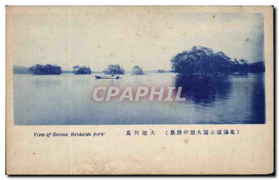 CPA Japon Japan Nippon View of Onuma Hokkaido park