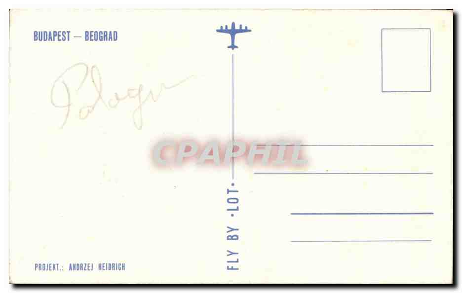 Budapest — Belgrade — Polonais Airlines — LOT — Achterkant