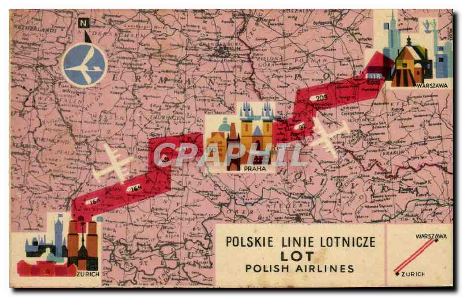 Voyage aérien Warszawa-Zurich — Polish Airlines — projet Wiktor Górka