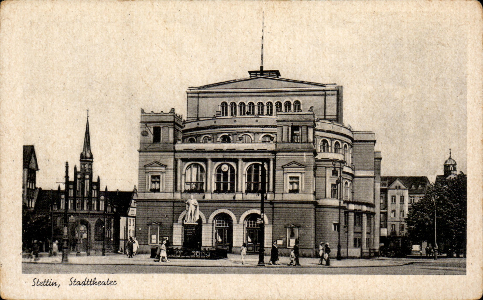CPA Pologne Poland Stettin Stadttheater