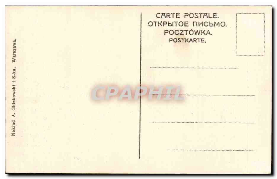 Pologne - Polen - Poland - Szczecin - Warszawa - Warsaw - CPA  — Rückseite