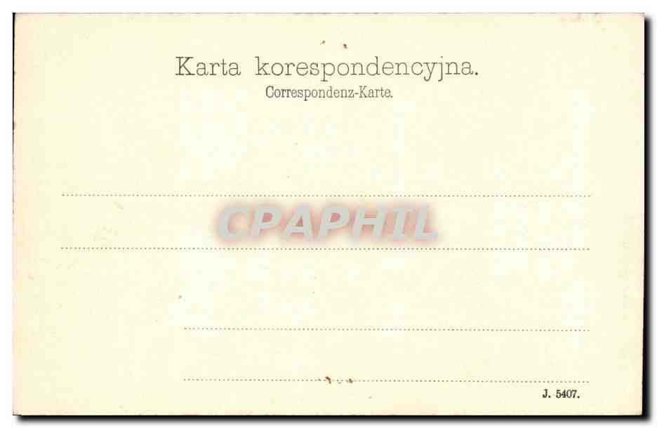 Pologne - Poland - Polen - Krakowie - CPA  — Rückseite