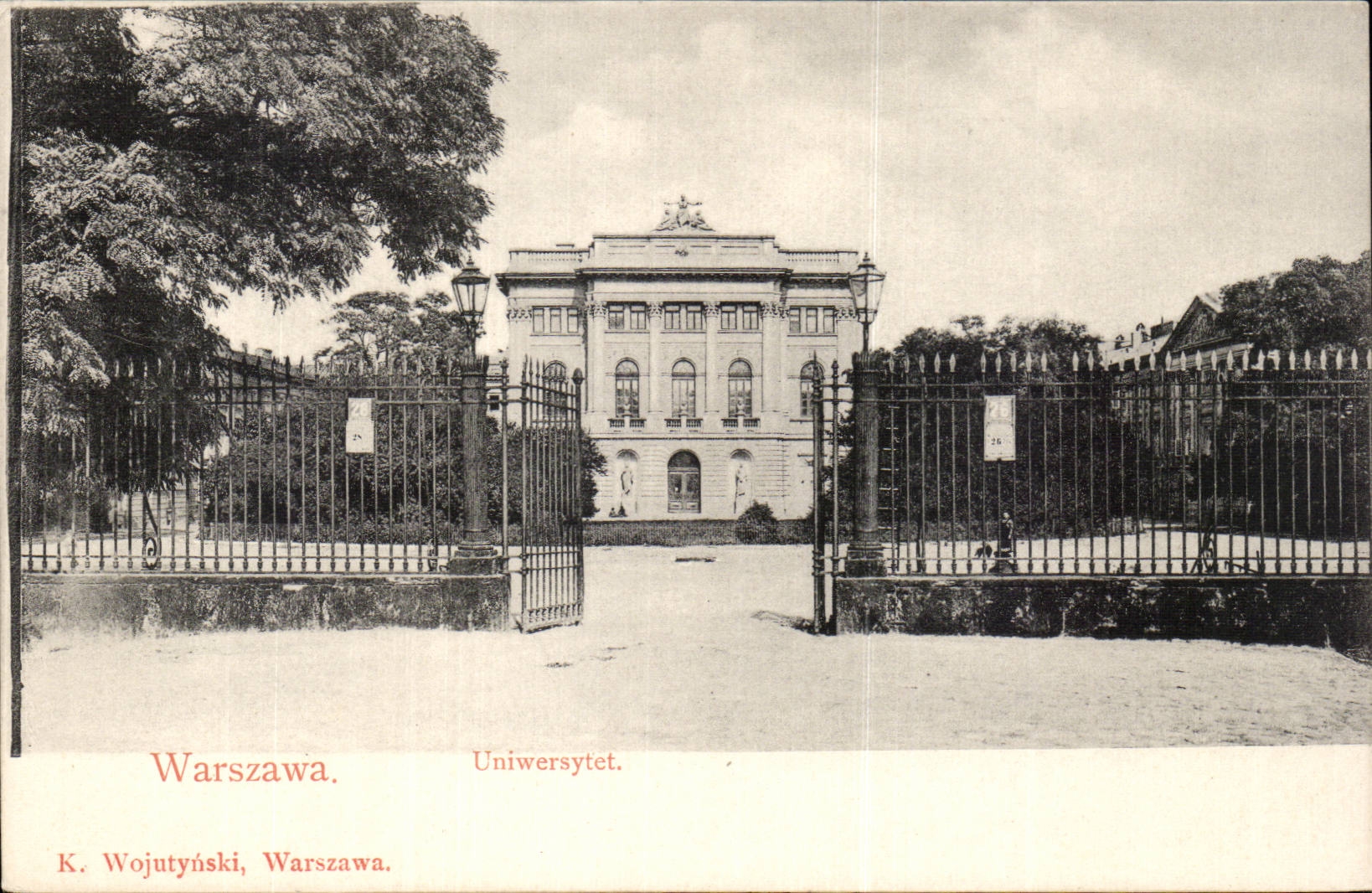 Warsaw. University. — K. Wojutyński, Warsaw. No. 76