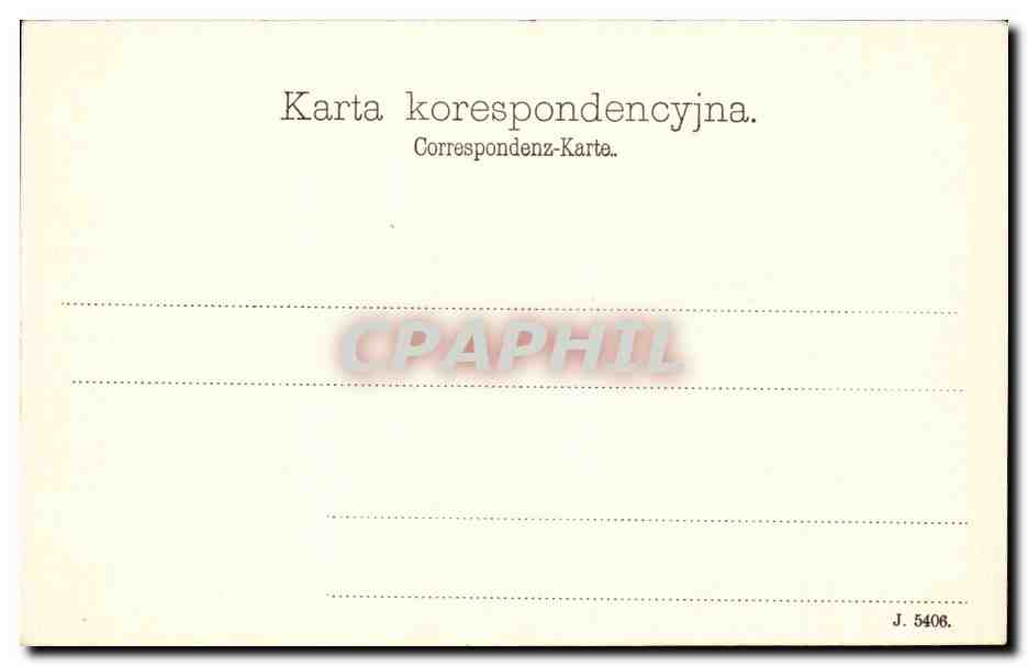 Pologne - Polen - Poland - Warszawa - Varsovie - Warsaw - Krakowie - CPA  — Rückseite