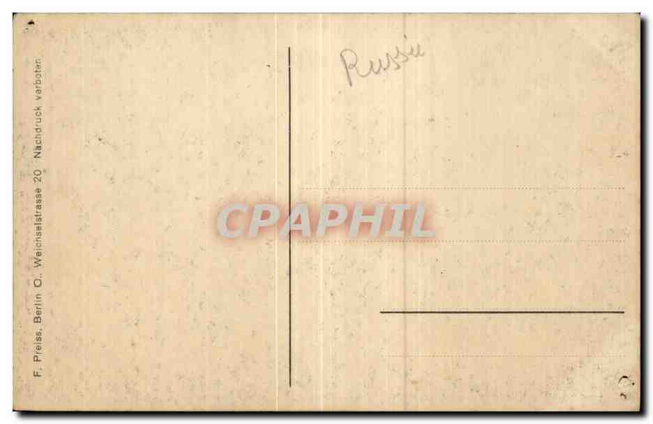 Russie - Russia - Russland - Folklore - Homme - Costume - CPA  — Rückseite