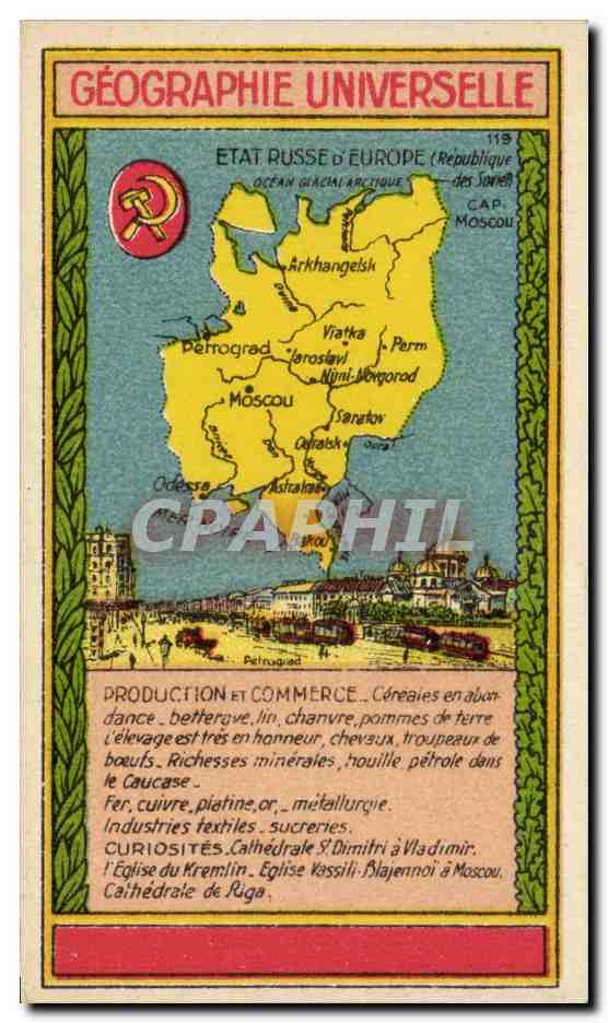 Russia - Russie - Russland - Geographie Universelle - CPA 