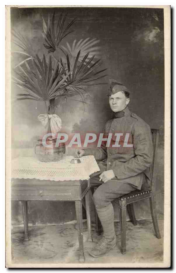 Soldato in uniforme — studio — Yser-Photo Ruyssen, Furnes