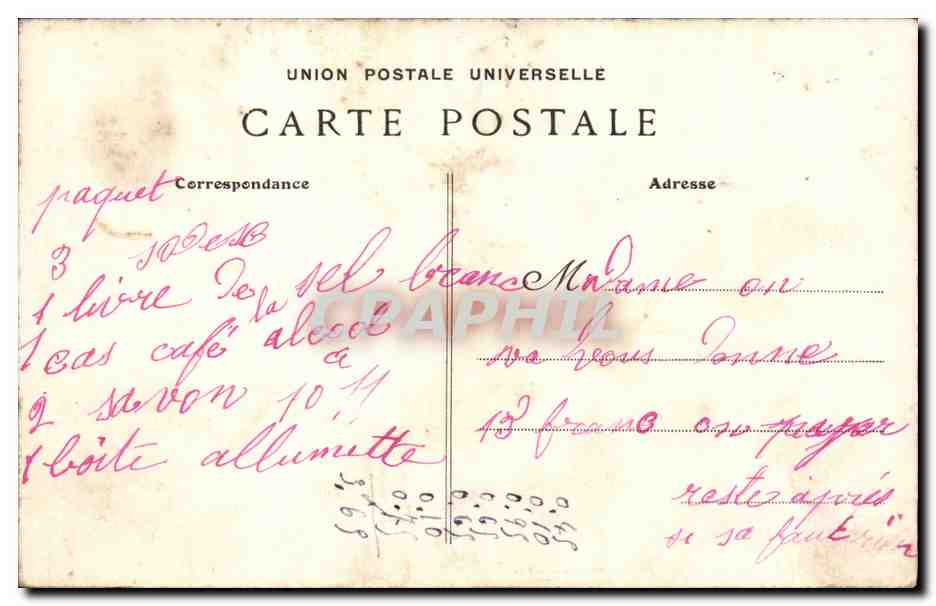 La Vie au Camp — La Corwée — Photo. Saint-Blaise Alençon — Reprod. interd. — Verso