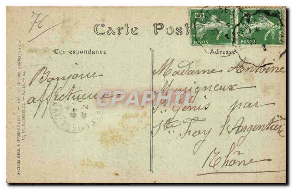 CPA Le Treport La jetee et l'entree du port  — Rückseite