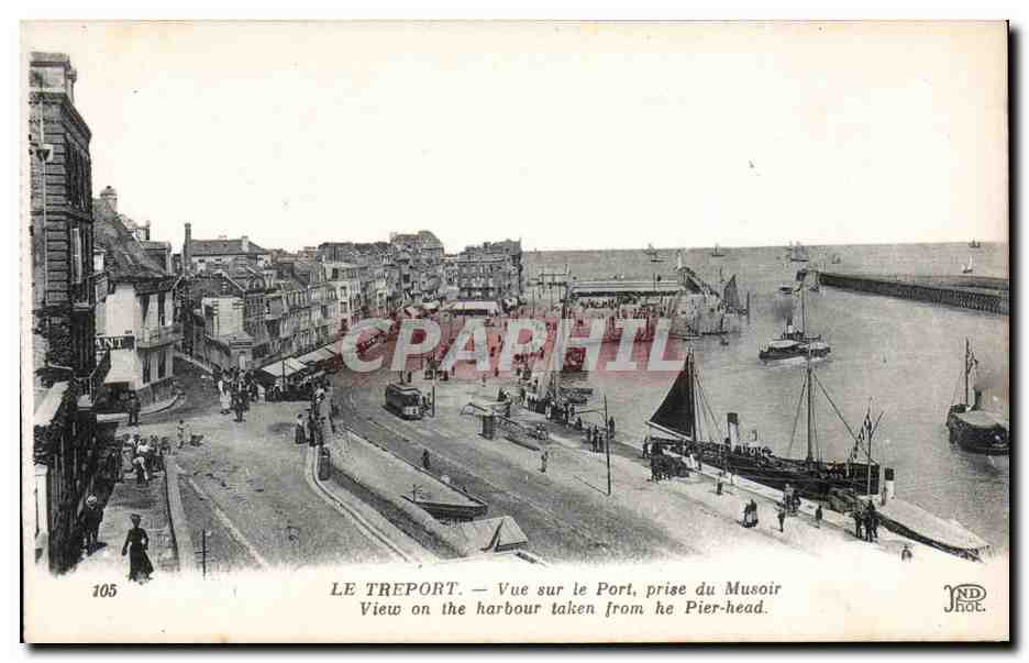CPA Le Treport Vue sur le port prise du Musoir 