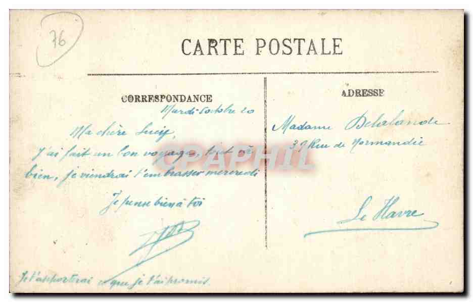 CPA Rouen La tour Jeanne d'arc — Verso