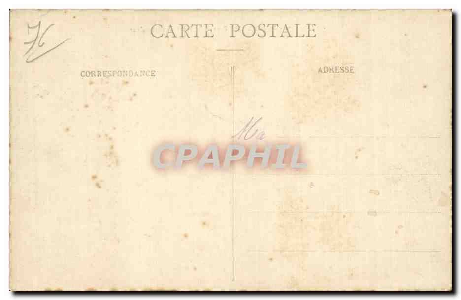 CPA Rouen Le port etle pont transbordeur — Verso