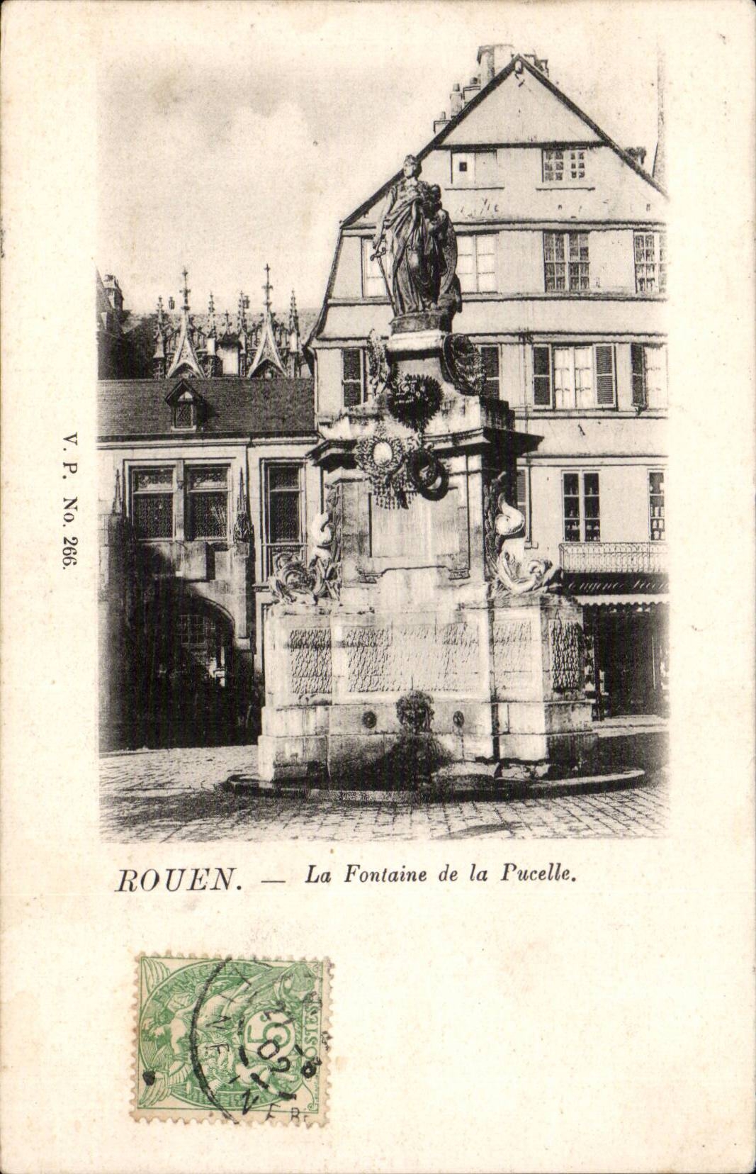 CPA Rouen La fontaine de la pucelle