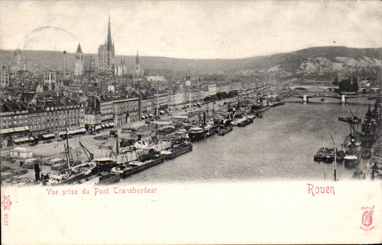 CPA Rouen Vue prise du pont transbordeur