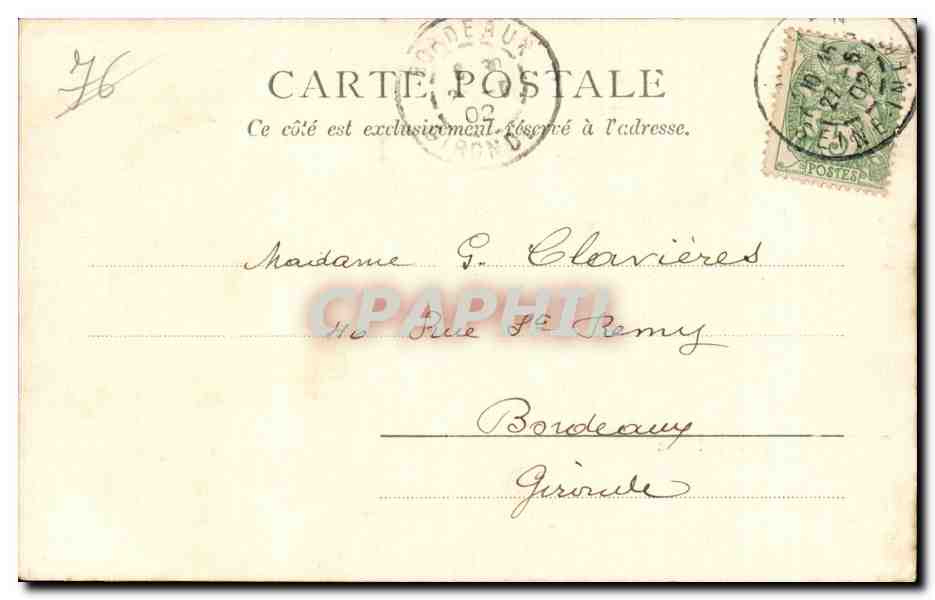 CPA Rouen Pont Boieldieu — Verso