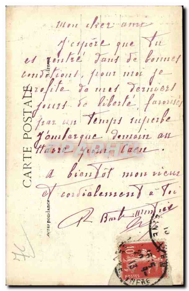 CPA Rouen Cathedrale Adam et Eve  — Verso