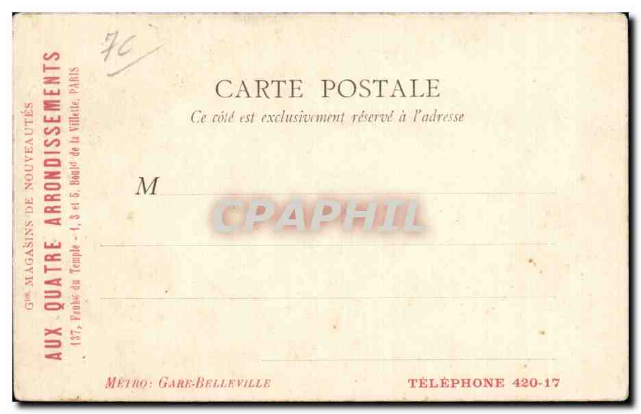 CPA Rouen Porte Guillaume Lion — Rückseite