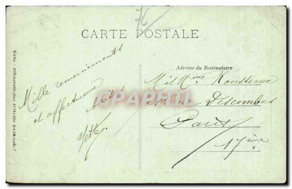 CPA Environs de Rouen La maison de Corneille — Rückseite
