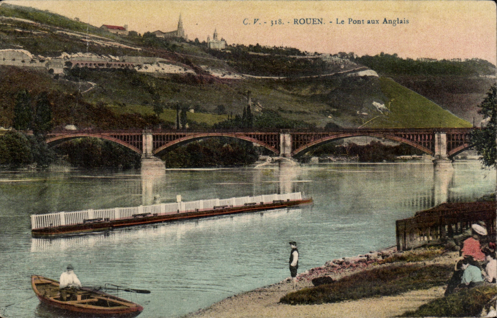 CPA Rouen Le pont aux anglais