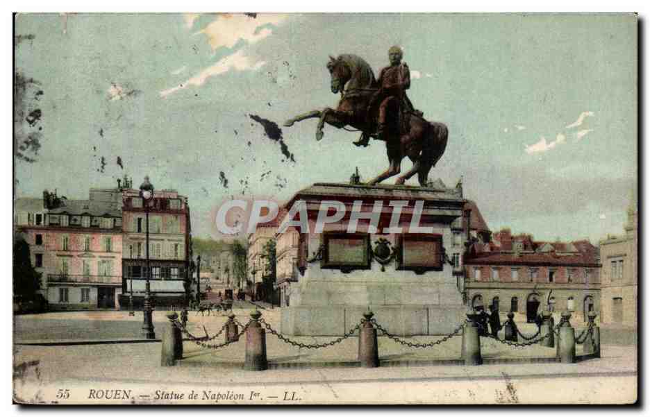 CPA Rouen Statue de Napoleon 1er
