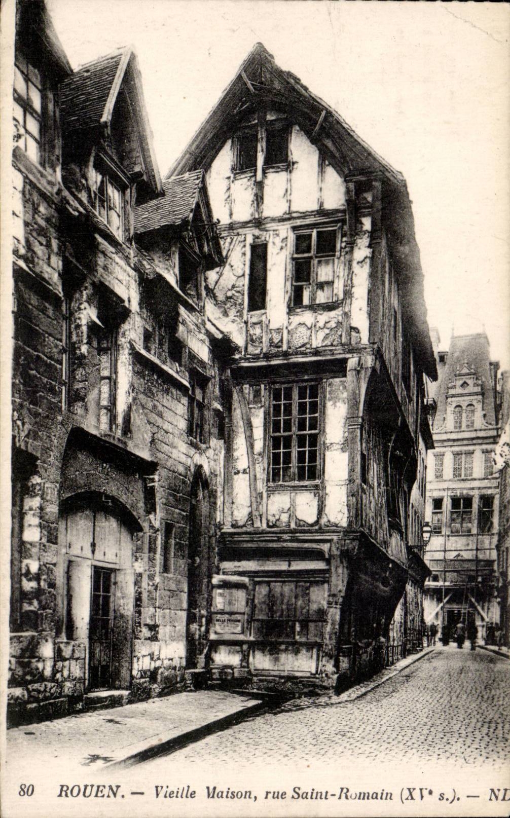 CPA Rouen Vieille maison Rue Saint Romain