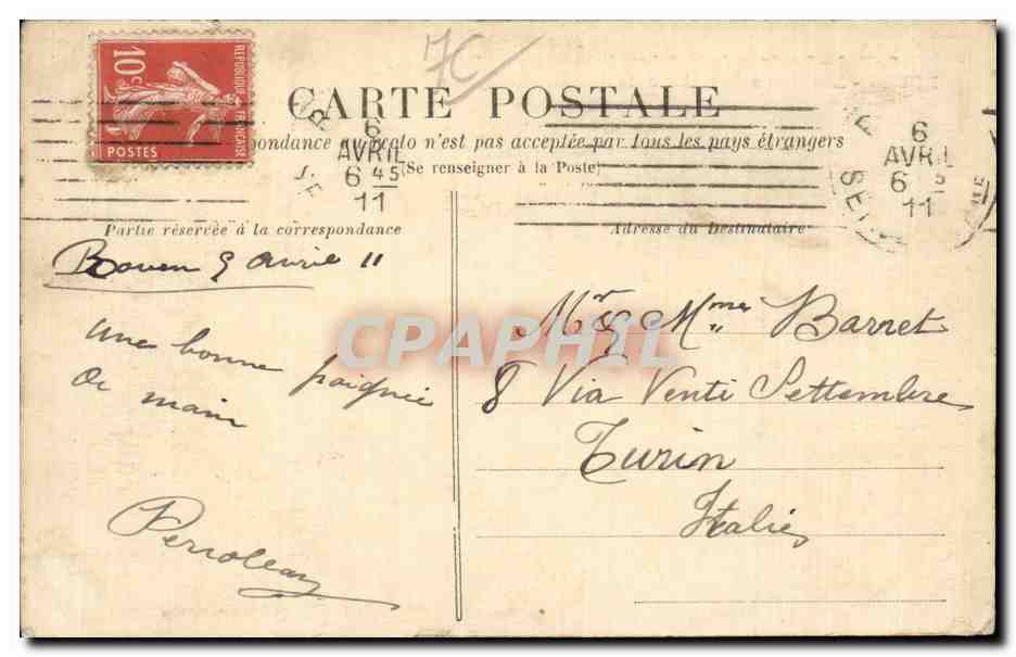 CPA Rouen La crue de la Seine (18 novembre 1910) Les bains du Galet et le pont aux anglais — Rückseite