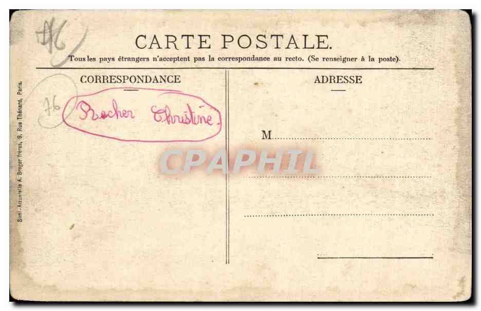 CPA Rouen Sacristie de St Maclou et vieilles maisons Rue Eugene Dutuit — Verso