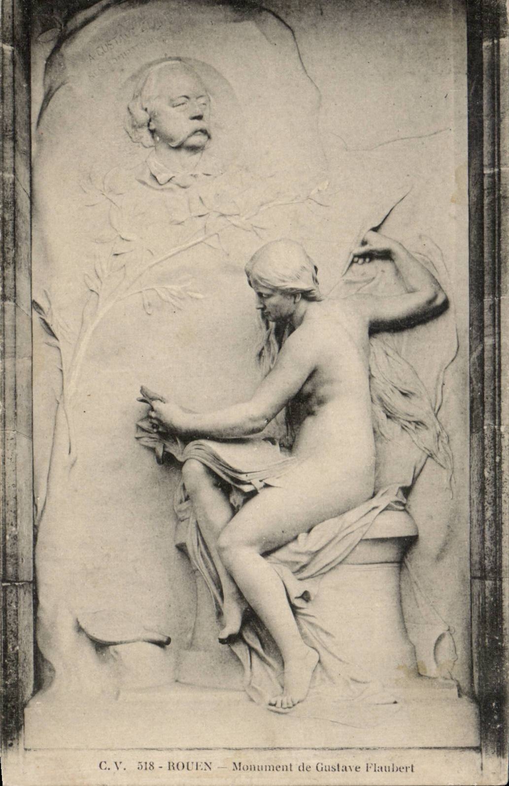 CPA Rouen Monument de Gustave Flaubert