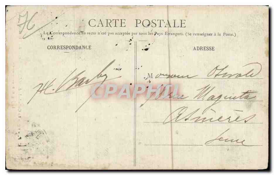 CPA Rouen Cathedrale Portail des libraires Le jugement de Salomon — Rückseite