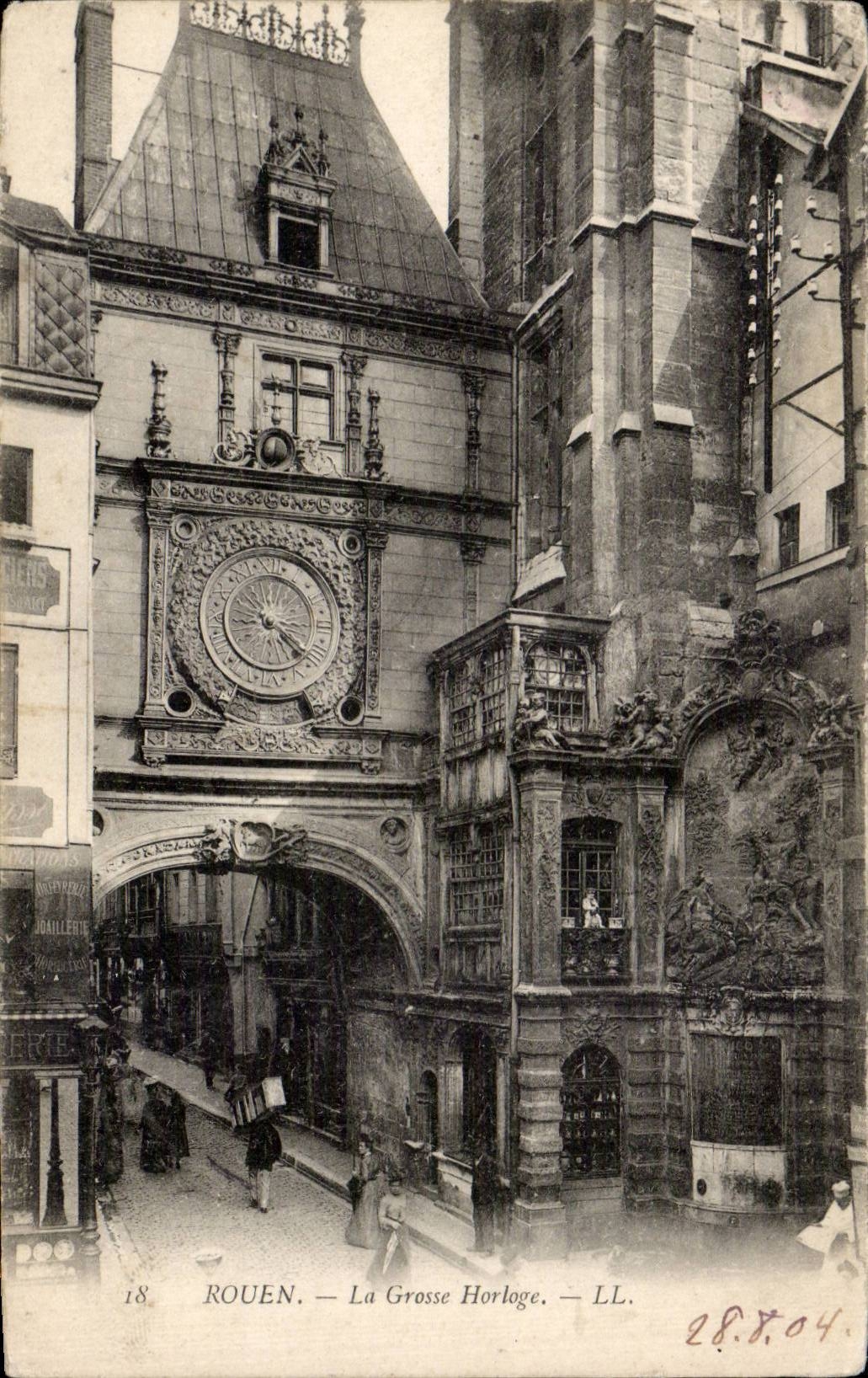 CPA Rouen La grosse horloge