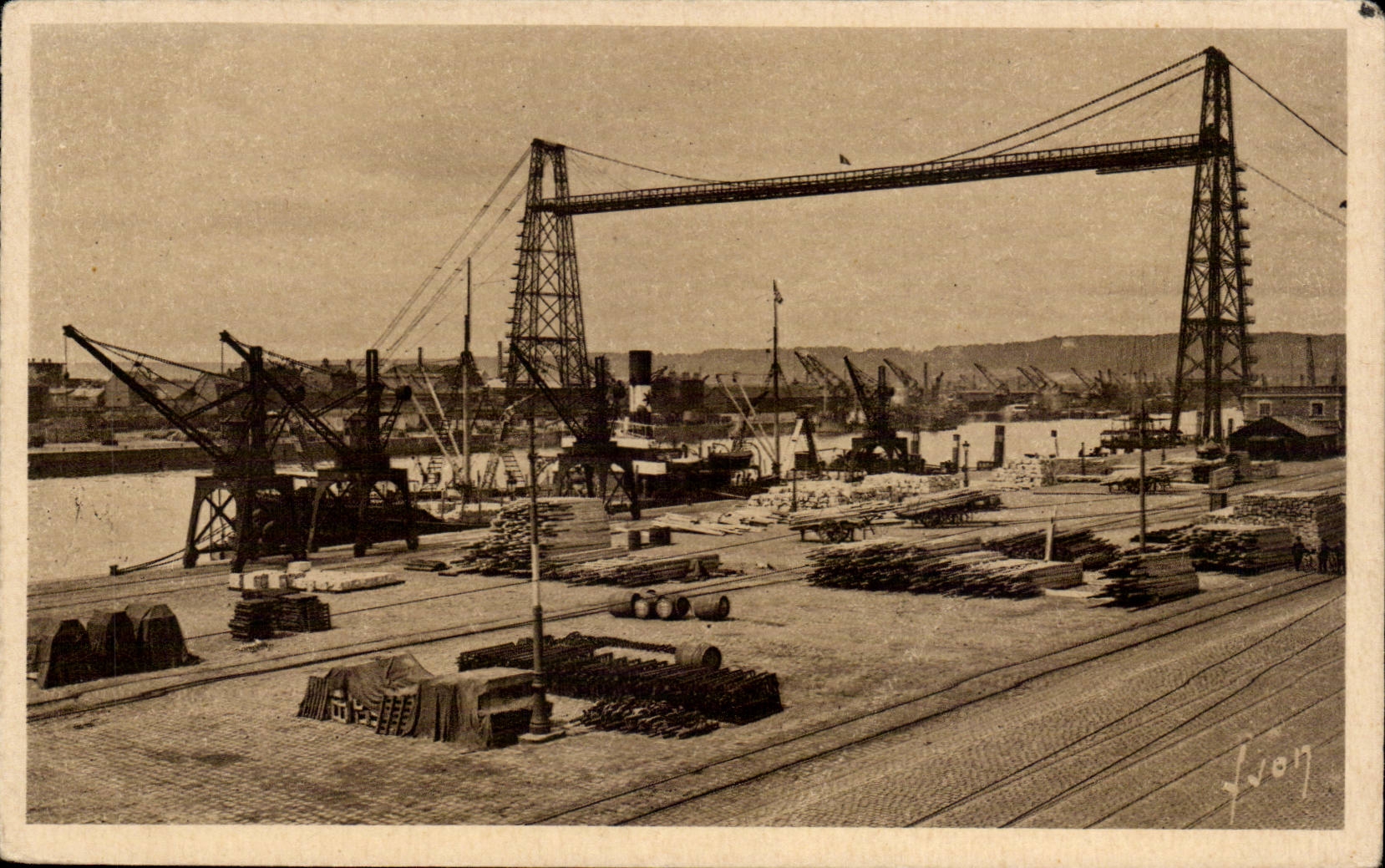 CPA Rouen Pont transbordeur