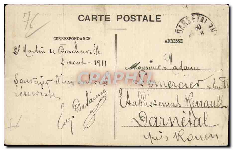 CPA Rouen Saint Martin de Boscherville Abbaye Confessionnaux — Rückseite