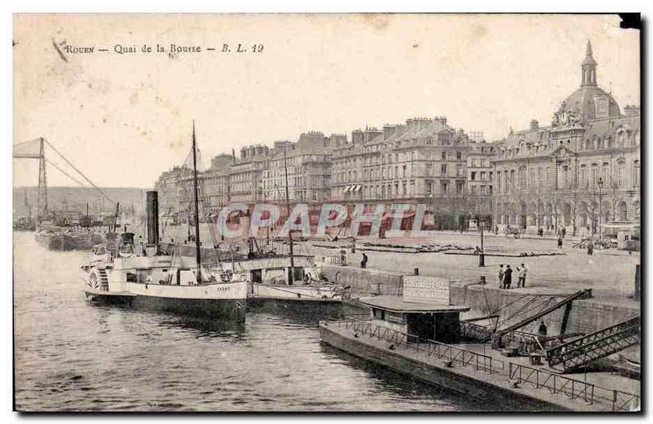 CPA Rouen Quai de la Bourse