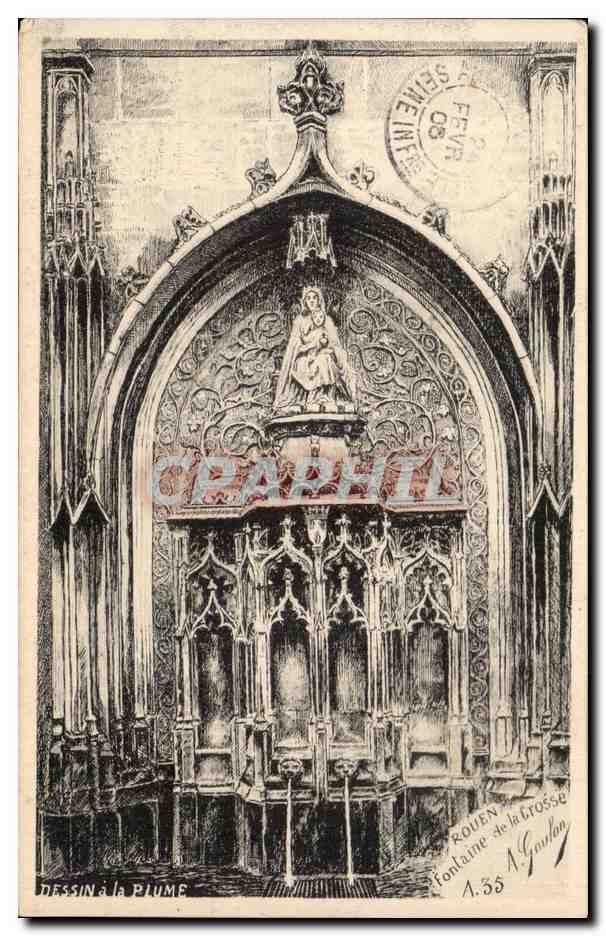CPA Rouen Fontaine de la Crosse