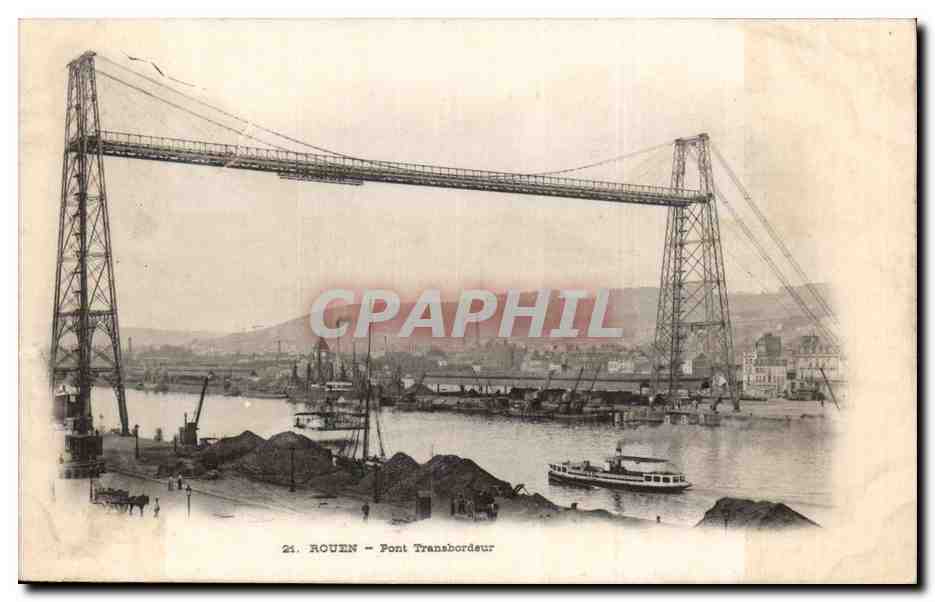 CPA Rouen Pont transbordeur