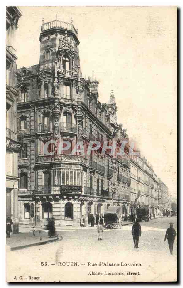 CPA Rouen Rue d'Alsace Lorraine 