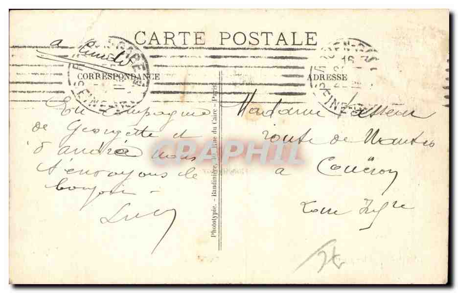 CPA Rouen Rue d'Alsace Lorraine  — Verso