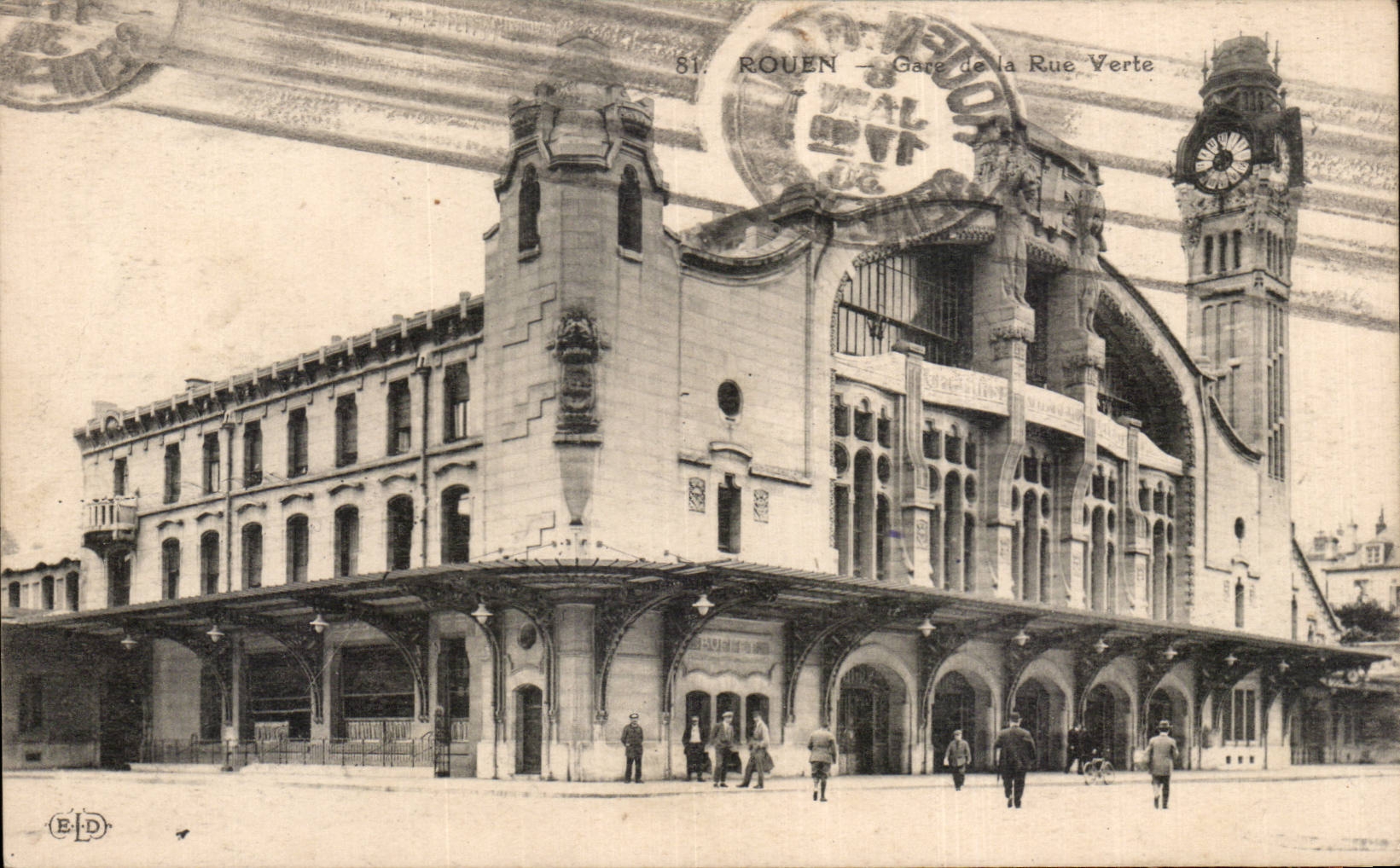 CPA Rouen Gare de la rue verte