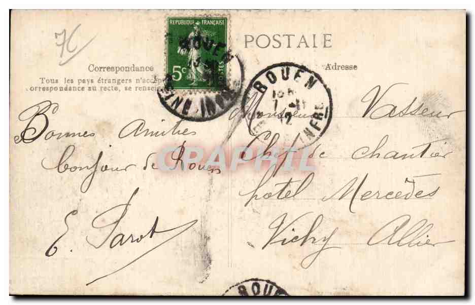 CPA Rouen Vue generale de Quevilly Bassins au petrole — Rückseite