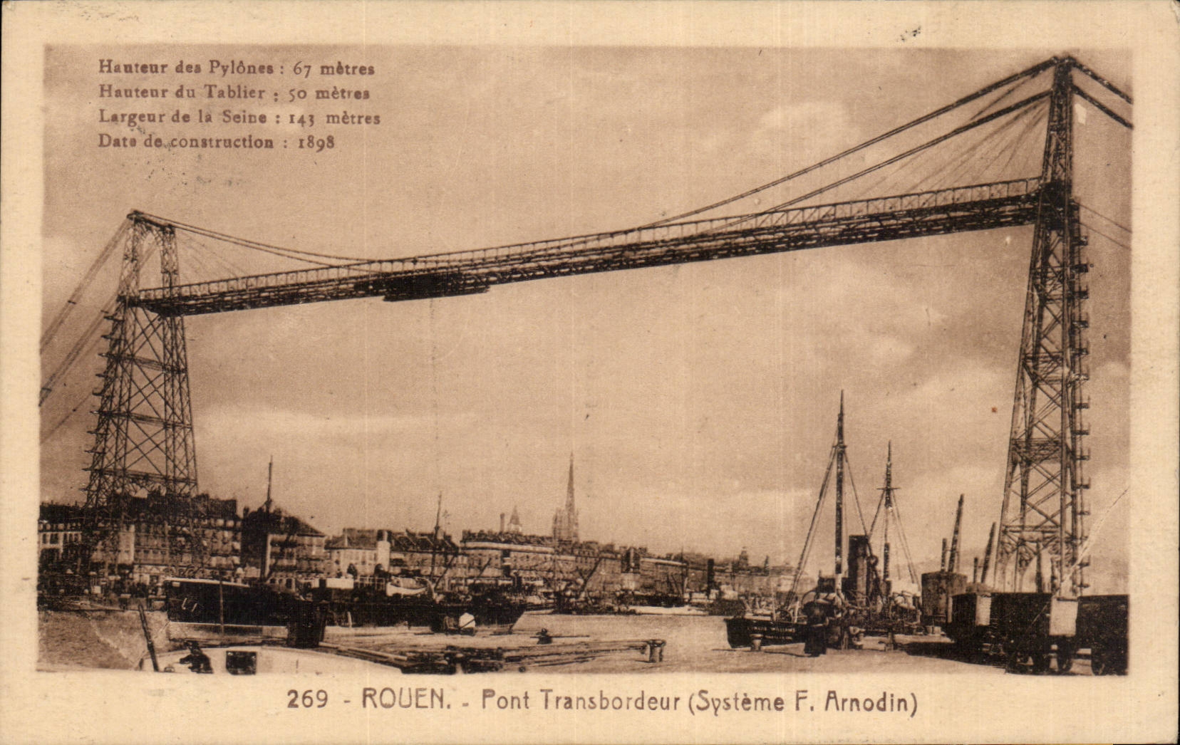 CPA Rouen Pont transbordeur