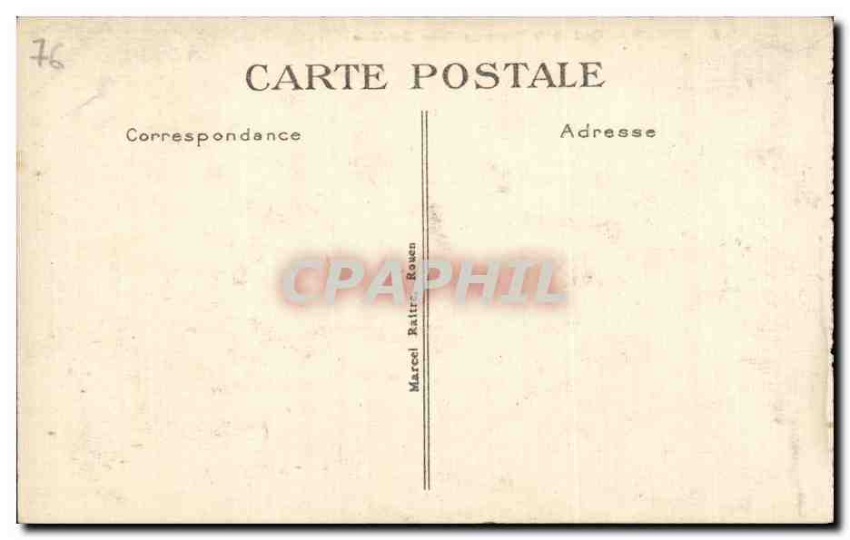 CPA Rouen Quai de la Bourse et Cours Boieldieu — Rückseite