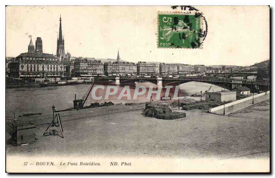 CPA Rouen Le pont Boieldieu