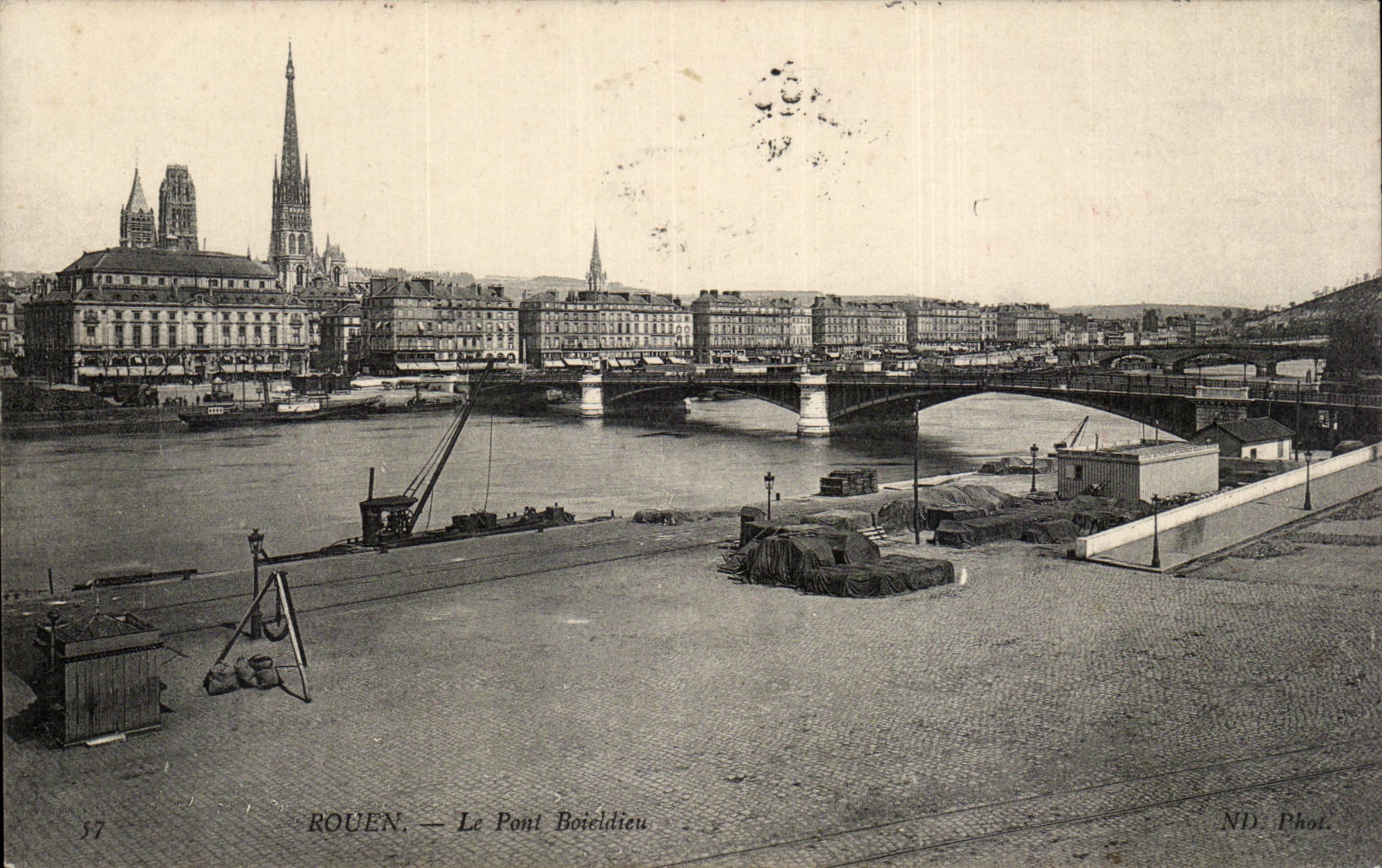 CPA Rouen Le pont Boieldieu