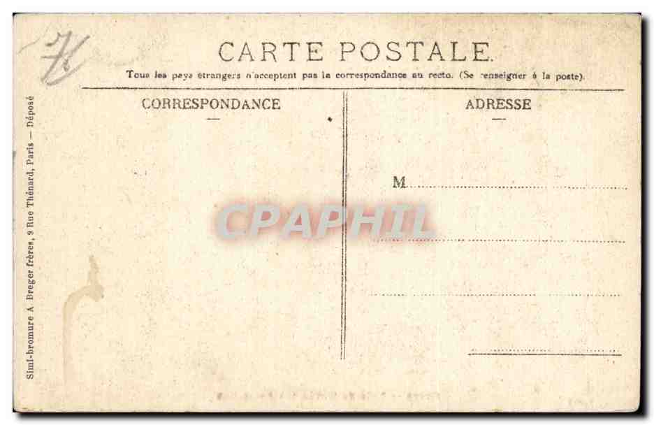 CPA Rouen Salle du musee des Antiquites — Verso