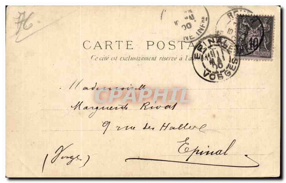 CPA Rouen Statue de Napoleon 1er — Verso