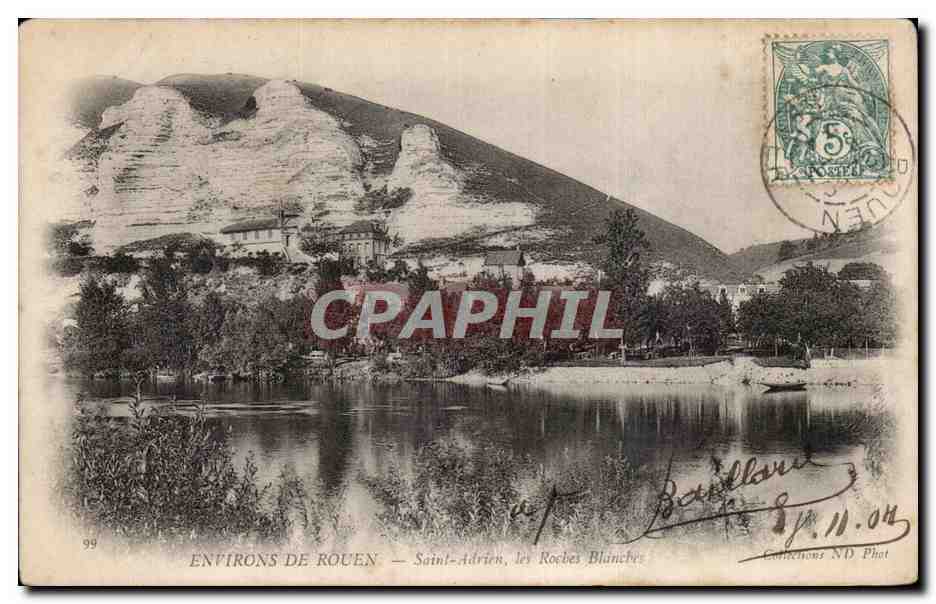 CPA Environs de Rouen Saint Adrien Les roches blanches